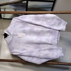 A New Day Size Small White and Purple Tye Dye Hoodie NWT